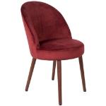 Rote Moderne Dutchbone Esszimmerstühle & Küchenstühle aus Samt Breite 50-100cm, Höhe 50-100cm, Tiefe 50-100cm 