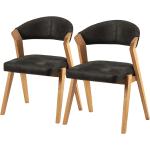 Schwarze Schösswender Holzstühle aus Textil Breite 50-100cm, Höhe 50-100cm, Tiefe 0-50cm 2-teilig 