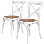 Weiße Butlers Esszimmerstühle & Küchenstühle aus Holz Breite 0-50cm, Höhe 50-100cm, Tiefe 0-50cm 2-teilig 