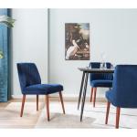 Blaue Red Living Holzstühle aus Textil Breite 50-100cm, Höhe 50-100cm, Tiefe 50-100cm 2-teilig 