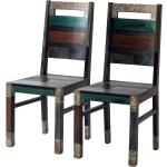 Braune Wolf Möbel Goa Esszimmerstühle & Küchenstühle aus Holz Breite 0-50cm, Höhe 100-150cm, Tiefe 0-50cm 2-teilig 