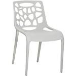 Hellgraue Abstrakte Moderne Beliani Designer Stühle aus Kunststoff stapelbar 
