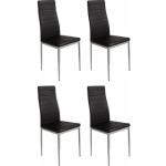 Schwarze Homexperts Esszimmerstühle & Küchenstühle lackiert aus Kunstleder Breite 0-50cm, Höhe 50-100cm, Tiefe 0-50cm 4-teilig 
