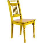 Gelbe Shabby Chic Dreaming Forest Esszimmerstühle & Küchenstühle lackiert aus Fichte Breite 0-50cm, Höhe 50-100cm, Tiefe 50-100cm 