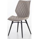 Graue Gesteppte Moderne Massivio Stuhl-Serie aus Leder Breite 50-100cm, Höhe 50-100cm, Tiefe 0-50cm 2-teilig 