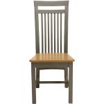Graue Life Meubles Esszimmerstühle & Küchenstühle gebeizt aus Massivholz Breite 0-50cm, Höhe 100-150cm, Tiefe 0-50cm 2-teilig 