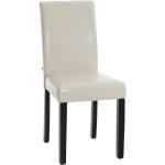 Cremefarbene Moderne Esszimmerstühle ohne Armlehne aus Kunstleder Breite 0-50cm, Höhe 0-50cm, Tiefe 0-50cm 