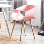 Pastellrosa Minimalistische Esszimmerstühle & Küchenstühle aus Kunststoff Breite 50-100cm, Höhe 50-100cm 