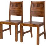 Reduzierte Braune Wolf Möbel Esszimmerstühle & Küchenstühle aus Massivholz Breite 0-50cm, Höhe 100-150cm, Tiefe 0-50cm 2-teilig 
