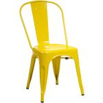 Gelbe Retro Esszimmerstühle & Küchenstühle aus Metall Breite 0-50cm, Höhe 0-50cm 