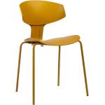 Reduzierte Gelbe Industrial Livin24 Designer Stühle aus Kunststoff mit Armlehne 