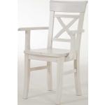 Weiße Life Meubles Holzstühle lackiert aus Massivholz mit Armlehne Breite 50-100cm, Höhe 50-100cm, Tiefe 0-50cm 2-teilig 