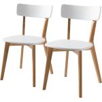 Reduzierte Weiße Moderne Mørteens Esszimmerstühle & Küchenstühle aus Holz Breite 0-50cm, Höhe 50-100cm, Tiefe 50-100cm 2-teilig 