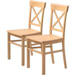 Hellbraune Schösswender Holzstühle aus Massivholz Breite 0-50cm, Höhe 50-100cm, Tiefe 50-100cm 2-teilig 
