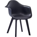 Reduzierte Schwarze Minimalistische Designer Stühle lackiert aus Buche Breite 0-50cm, Höhe 50-100cm, Tiefe 50-100cm 