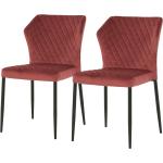 Reduzierte Rote Jack & Alice Esszimmerstühle & Küchenstühle aus Textil Breite 0-50cm, Höhe 50-100cm, Tiefe 50-100cm 2-teilig 