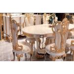 Goldene Barocke Esszimmerstühle & Küchenstühle aus Holz 