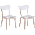 Reduzierte Weiße Skandinavische Beliani Designer Stühle geölt aus MDF stapelbar Breite 0-50cm, Höhe 0-50cm, Tiefe 0-50cm 