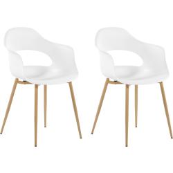 Trendy und formschöne Stühle weiß im 2er Set Utica