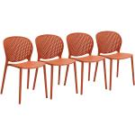 Reduzierte Orange Moderne Esszimmerstühle & Küchenstühle aus Kunststoff stapelbar Breite 0-50cm, Höhe 0-50cm 