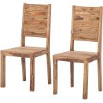 Reduzierte Beige Wolf Möbel Yoga Esszimmerstühle & Küchenstühle aus Massivholz Breite 0-50cm, Höhe 100-150cm, Tiefe 0-50cm 2-teilig 