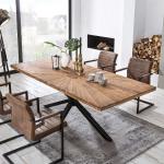 Braune Industrial Möbel Exclusive Rechteckige Esstische Holz lackiert aus Massivholz Breite 150-200cm, Höhe 50-100cm, Tiefe 50-100cm 