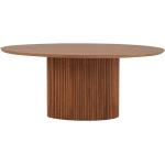 Hellbraune Moderne Möbel Exclusive Ovale Esstische Massivholz lackiert aus Massivholz mit Schweizer Kante Breite 150-200cm, Höhe 50-100cm, Tiefe 50-100cm 