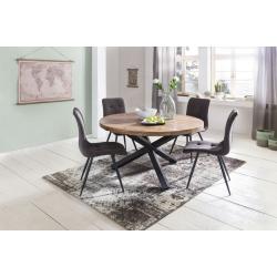 Esszimmertisch Tisch LANDO 130x130 cm Landhaus-Stil Sheesham Voll-Holz