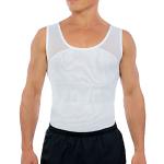 Weiße Shaping Tops & Miederhemden aus Mesh für Herren Größe XL für den für den Sommer 