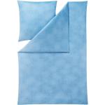 Blaue ESTELLA bügelfreie Bettwäsche mit Reißverschluss aus Jersey trocknergeeignet 135x200 