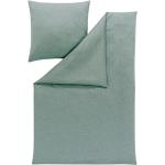 Mintgrüne Unifarbene ESTELLA bügelfreie Bettwäsche mit Reißverschluss aus Jersey trocknergeeignet 135x200 