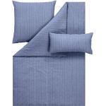 Blaue ESTELLA Premium Baumwollbettwäsche aus Baumwolle kühlend 135x200 3-teilig 
