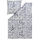 Graue Moderne Winterbettwäsche aus Jersey maschinenwaschbar 135x200 2-teilig 