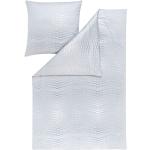 Silberne ESTELLA Bettwäsche Sets & Bettwäsche Garnituren mit Reißverschluss aus Jersey maschinenwaschbar 135x200 