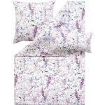 Violette Blumenmuster ESTELLA Kissenbezüge & Kissenhüllen mit Reißverschluss aus Mako-Satin 40x80 
