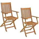 Reduzierte Estexo Gartenstühle & Balkonstühle aus Akazienholz mit Armlehne Breite 0-50cm, Höhe 0-50cm, Tiefe 0-50cm 2-teilig 