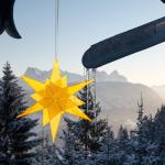 Gelbe Cazador-del-Sol Außen-Weihnachtssterne aus Kunststoff frostfest 