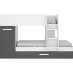 Anthrazitfarbene Moderne Kauf-Unique Betten mit Matratze aus Holz mit Stauraum 90x190 
