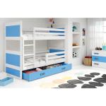 Reduzierte Blaue Moderne Etagenbetten aus Holz mit Schublade 90x190 