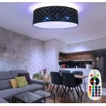 Schwarze etc-shop Deckenleuchten Wohnzimmer aus Textil Farbwechsel | RGB E27 
