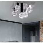 Silberne etc-shop Rechteckige Deckenstrahler & LED Deckenstrahler aus Glas G4 