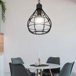 LED Industrie Wand Lampe Spot Strahler Filament verstellbar Käfig Holz Leuchte 