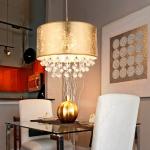 Globo Decken Pendel Hänge Lampe Leuchte Gold Schwarz Wohn Ess Zimmer Küche L 110cm 
