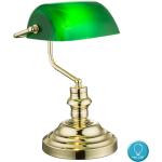 Grüne Antike LED Tischleuchten & LED Tischlampen aus Messing E27 