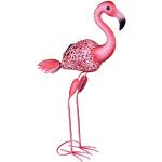 Pinke etc-shop Flamingo-Gartenfiguren aus Metall Solar 