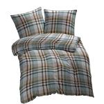 Blaue Karo Moderne Bettwäsche Sets & Bettwäsche Garnituren mit Reißverschluss aus Flanell 70x90 für den für den Frühling 