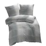 Reduzierte Silberne Feinbiber Bettwäsche aus Baumwolle 135x200 