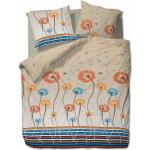 Reduzierte Beige Romantische Sommerbettwäsche mit Blumenmotiv aus Polyester 220x200 2-teilig 