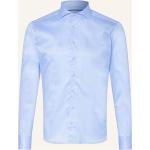 Hellblaue Eterna 1863 Haifischkragen Slim Fit Hemden aus Baumwolle für Herren 