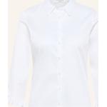 Weiße Eterna Festliche Blusen mit Rüschen aus Baumwolle enganliegend für Damen Größe S 